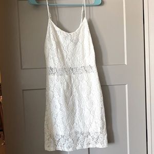 Aqua lace overlay bodycon XS